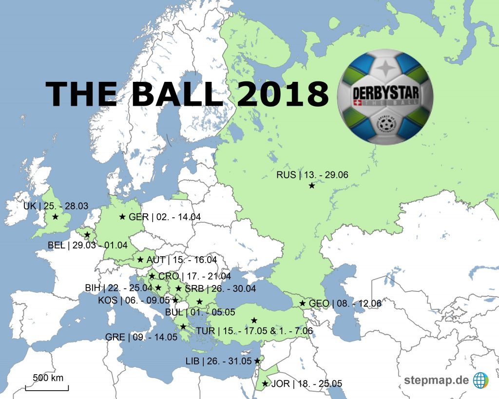The Ball 2018, Reiseroute, London, Moskau