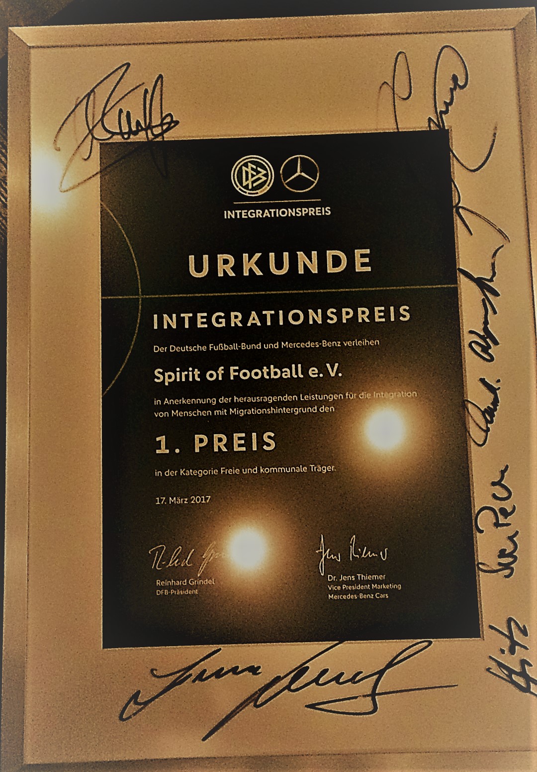 Die Gewinnerurkunde
