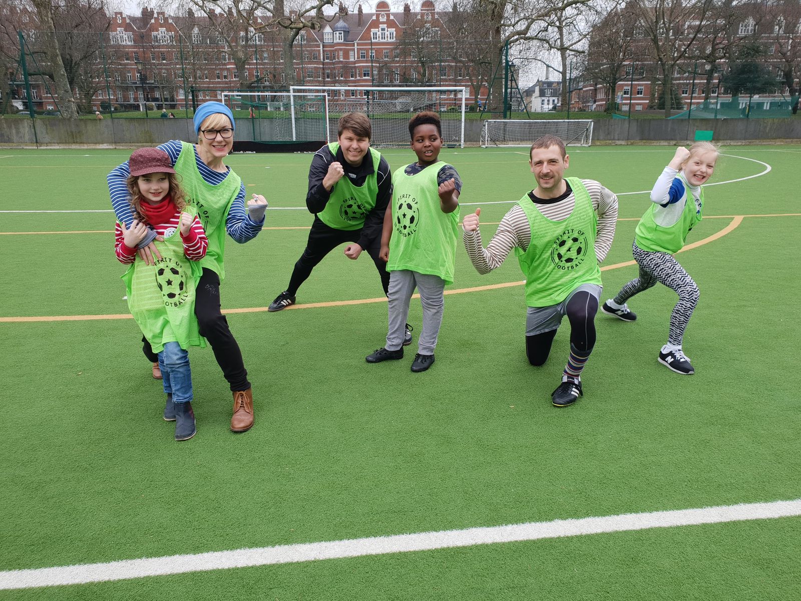 Der Teamjubel wird einstudiert