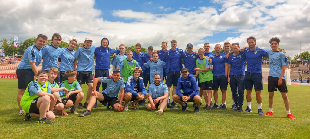 Das Unified Team zum Pokalfinale in Gera mit der Mannschaft des FCC Jena