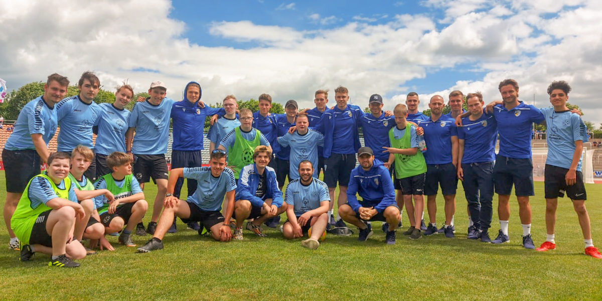 Das Unified Team zum Pokalfinale in Gera mit der Mannschaft des FCC Jena
